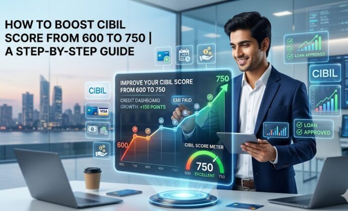 How to improve CIBIL score from 600 to 750