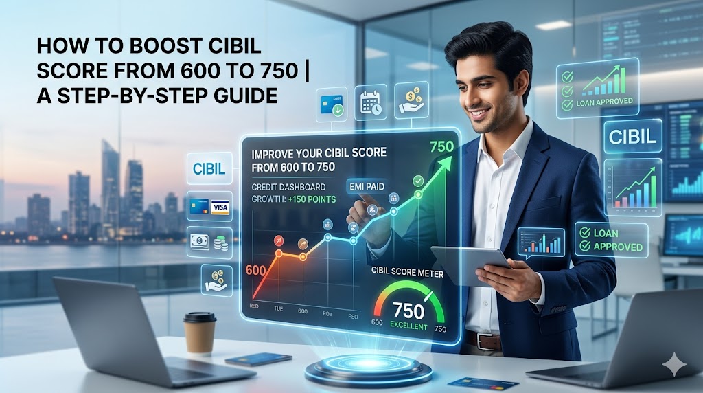 How to improve CIBIL score from 600 to 750